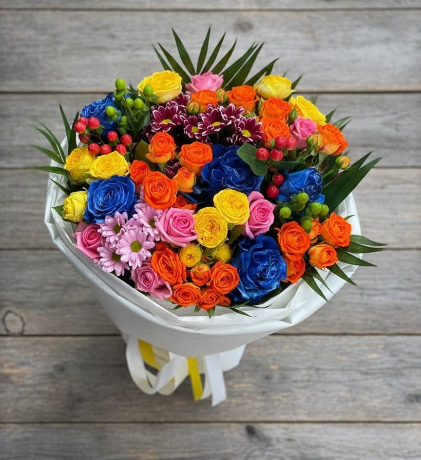 Букет цветов из: Розы и Хризантемы в Ахтубинске