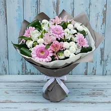 Букет цветов из:  Герберы, Альстромерии и Хризантемы #REPLACE_PRED# Ахтубинске
