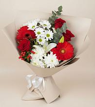 Букет цветов из:  Розы, Хризантемы, Герберы и Лилии #REPLACE_PRED# Ахтубинске