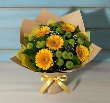 Букет цветов из:  Герберы и Хризантемы в Ахтубинске