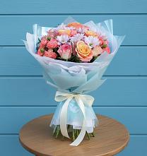 Букет цветов из:  Хризантемы и Розы в Ахтубинске